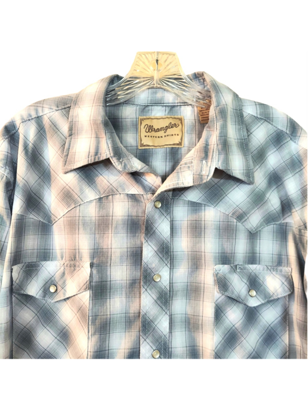 Wrangler Men's Multicolor Plaid Long Sleeve Pearl Snap Western Shirt - Picture 4 of 8